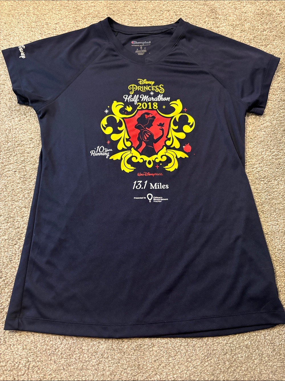 Champion Women’s Medium Navy Disney Princess Half Marathon 2018 Run Disney Tee